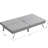 Grey Futon Bed, Wood Frame For Long-Term Use, Stainless Leg Support Multifunctional & Construction, 59.35 Lb Weight-396037422