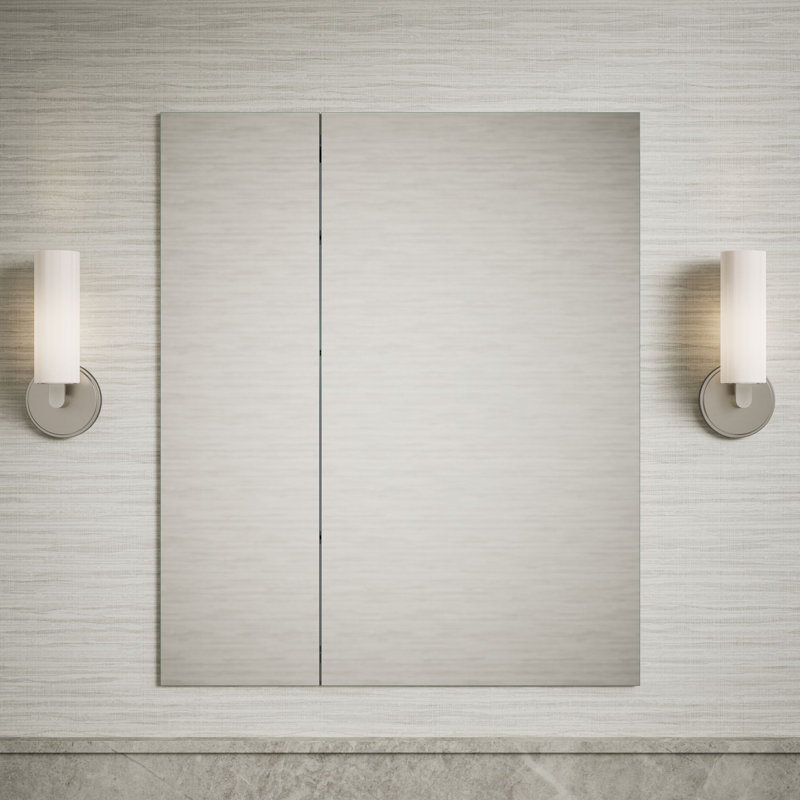 Embark Premium Xl 30 In. X 36 In. Rectangular Two-Door Medicine Cabinet, 36" H x 30" W x 4.625" D