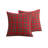 Set Of 4 Classic Red Grid Pillow Case 17.71In X 17.71In Scottish Tartan Plaid Cushion Covers Bed Sofa Pad Party Decor Throw Pillow Cover, A2