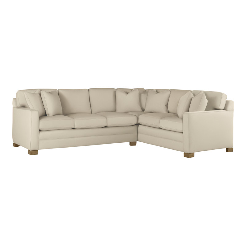 Hillcrest Upholstered L-Shaped Sectional Reversible, Tuck Linen, Hampton