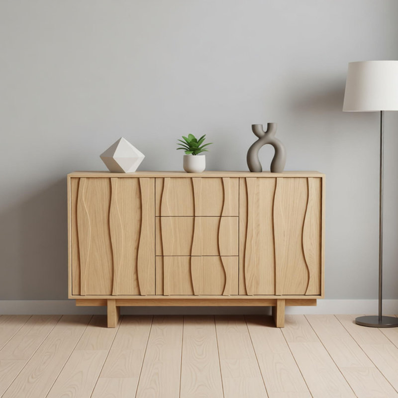 Buffet de rangement simple et multifonctionnel, H 33,46 po x l 59,05 po x P 15,74 po