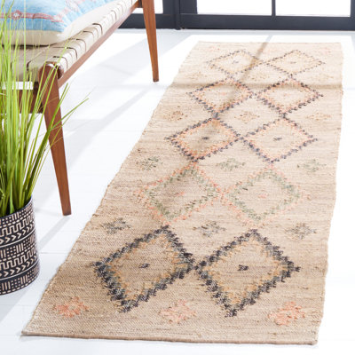 Janet Hand Loomed Jute, Cotton Geometric Rug