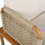 Fauteuil club d'extérieur en bois d'acacia et corde avec coussins (ensemble de 2 / MP2)