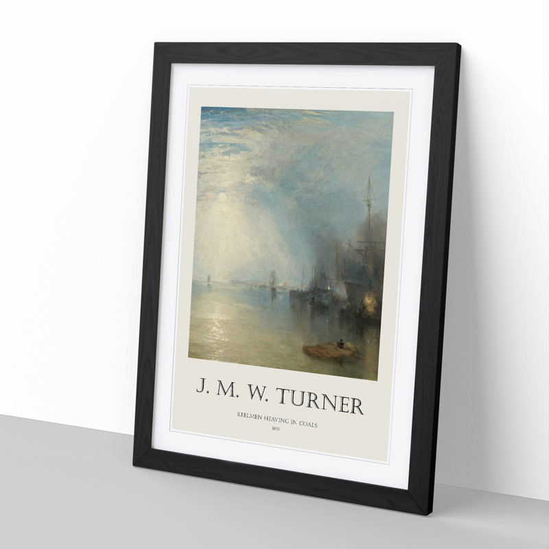 Keelmen Heaving in Coals by Joseph-Mallord William Turner - Framed Print, 65cm H x 48cm W x 2cm D, Black Framed