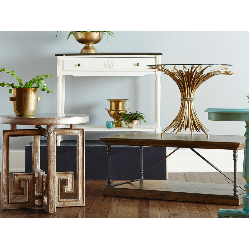 39'' Solid Wood Top Console Table