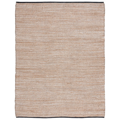 Tapis en jute / coton tissé à la main Kendell