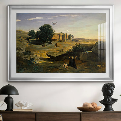 Hagar dans le désert (Hagar dans le désert) - Jean-Baptiste-Camille Corot - Toile tendue avec châssis, 1835