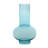 Set of Two Aqua Glass Round Table Vases