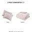 Literie mauve pour très grand / très grand lit, édredon en velours écrasé avec dossier, lavable en machine, lavable à la machine