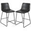 Ringel Upholstered Faux Leather Counter Stool with Iron Frame