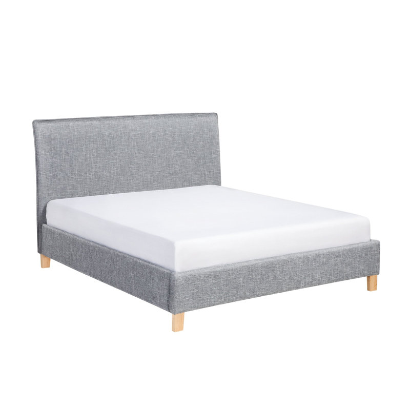 Sennez Upholstered Bed, Grey/Brown/Blue, 160 x 200cm