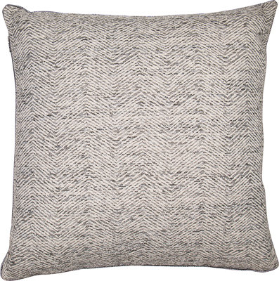 Deeter Chevron Square Cushion, Charcoal, 50 x 50cm