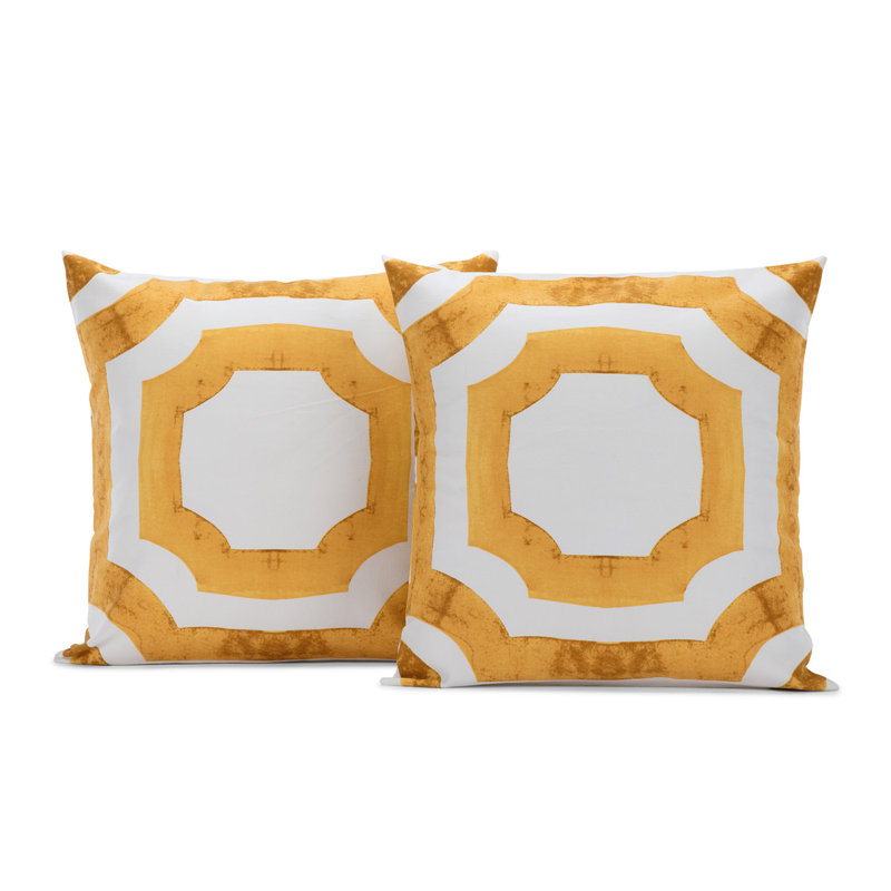 Housses de coussin en coton imprimé La Mecque - Housses de coussin décoratives, Acier, H 18 po x l 18 po