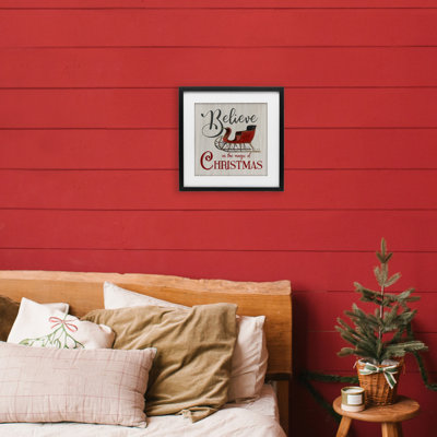 «Believe Magic Of Christmas», reproduction sous verre encadrée, design par Charity Henderson