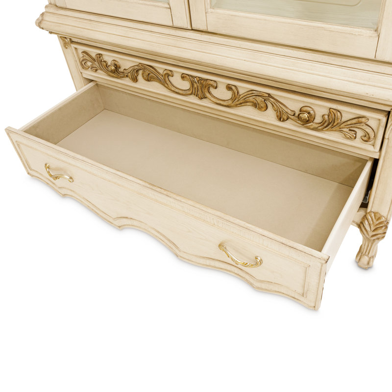 Lighted China Cabinet, Champagne
