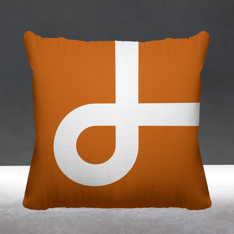 Coussin intérieur / extérieur Channing, L 19 po x H 19 po, Orange