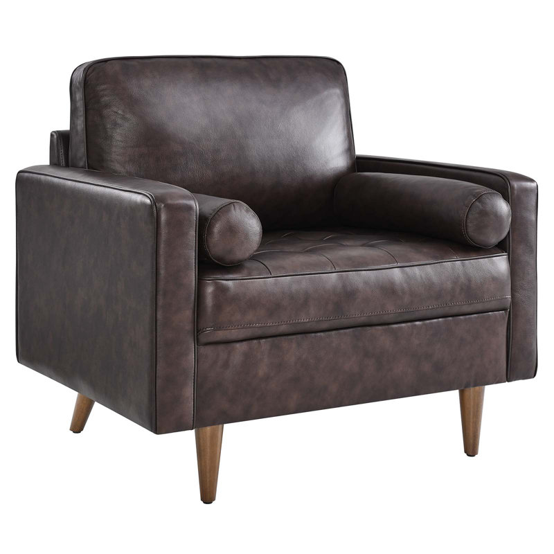 Fauteuil en cuir fleur Valor
