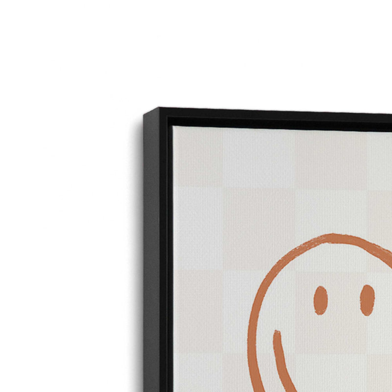 «Smiley faces» par Lisa Larson, reproduction d'art, Toile avec cadre, Noir, L 18 po x H 24 po