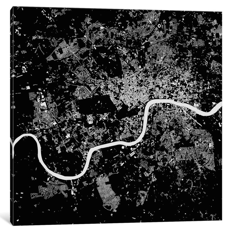 « london », impression sur toile tendue, H 12 po x l 12 po x P 0,75 po