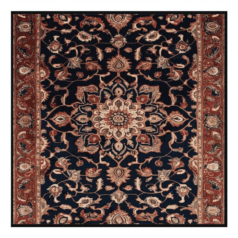 Machine Washable Persian Brown Area Rug