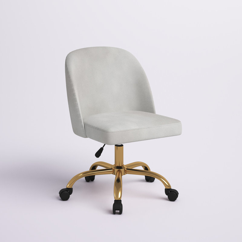 Colette Velvet Task Chair, Gray