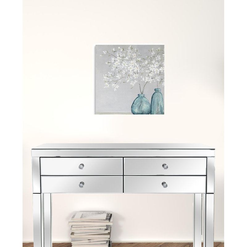 «White Spring Flowers», art mural sans cadre