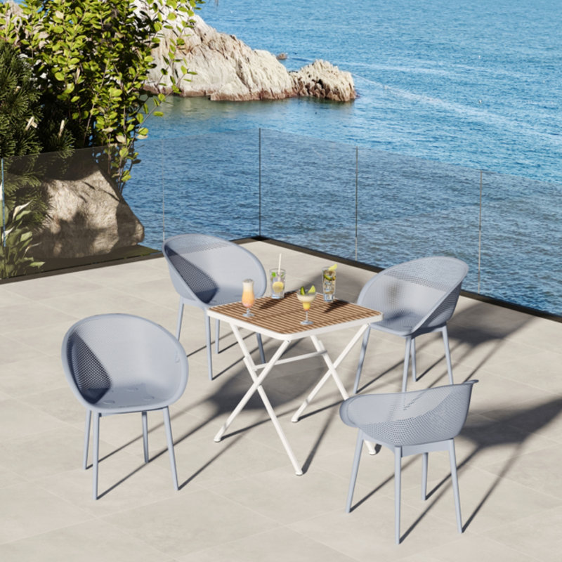 Table de salon bleu et kaki 2 pièces toutes saisons, sans entretien, assise ergonomique pour bureau nordique, chaises modernes avec table carrée multifonctionnelle