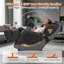 Fauteuil de massage complet et inclinable, fauteuil de massage zéro gravité, 10 rouleaux de massage fixes, coussins d'air, chauffage, massage des pieds, modes automatiques, haut-parleur et écran tactile pour la maison et le bureau