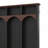 Arched Design Wooden Hall Tree with Storage Bench with 5 Black Hooks-403350513