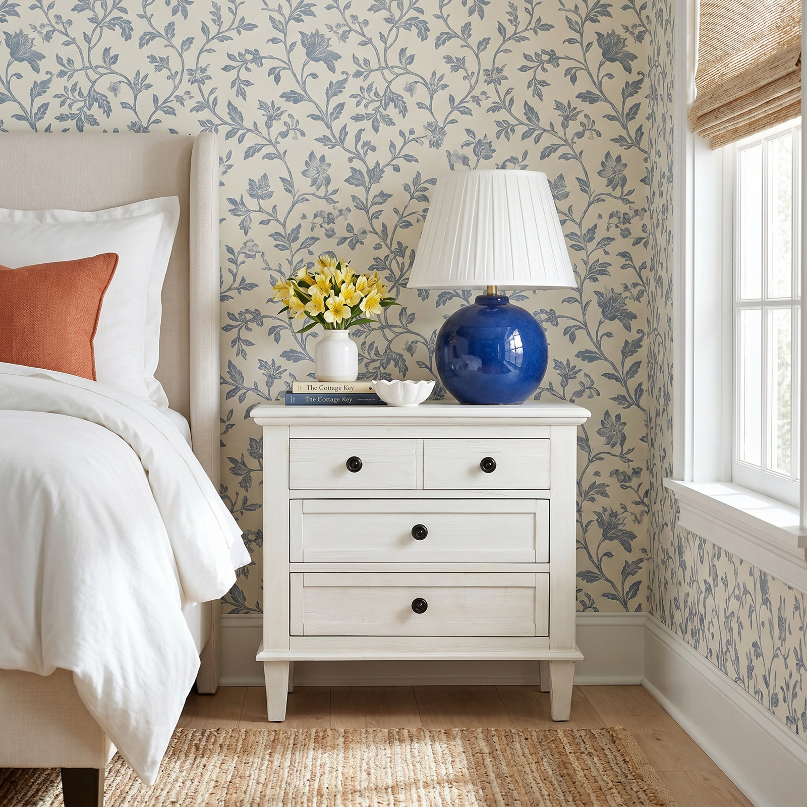 Dovetail Furniture Lugano Acacia Nightstand