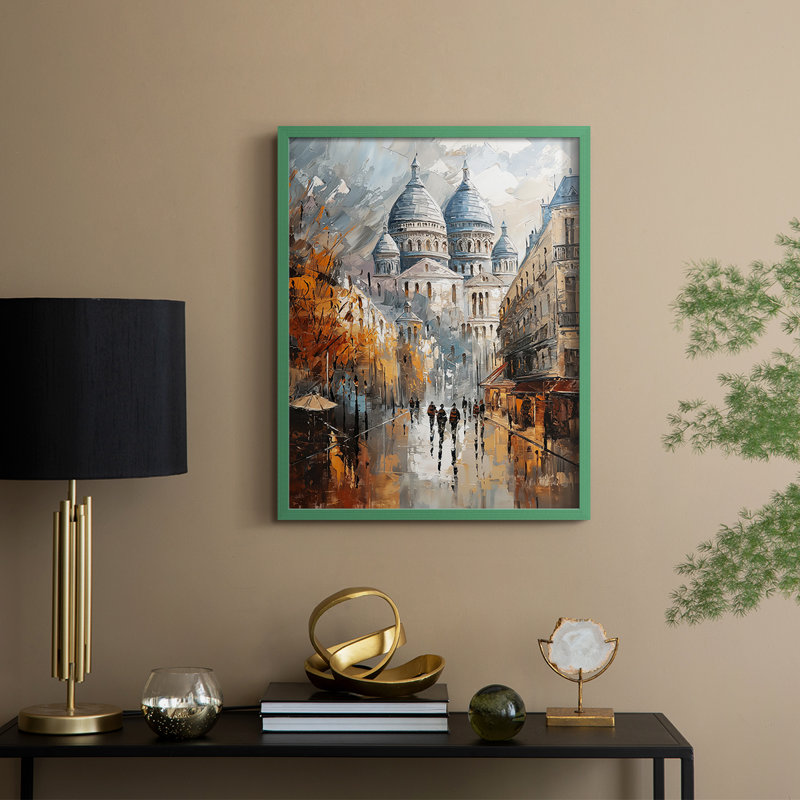 «LANDSCAPES Series CECLxxxi», reproduction d'art encadrée - bois massif, H 30 po x l 24 po, Vert