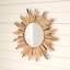 Miroir mural rond en bois flotté Sunburst