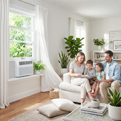 Climatiseur de fenêtre à inverseur 8 000 BTU WIFI avec fonction de chauffage