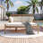 Sundrenched 51.6" Patio Daybed Acacia Wood Double Chaise Lounger with Cushions-542562280