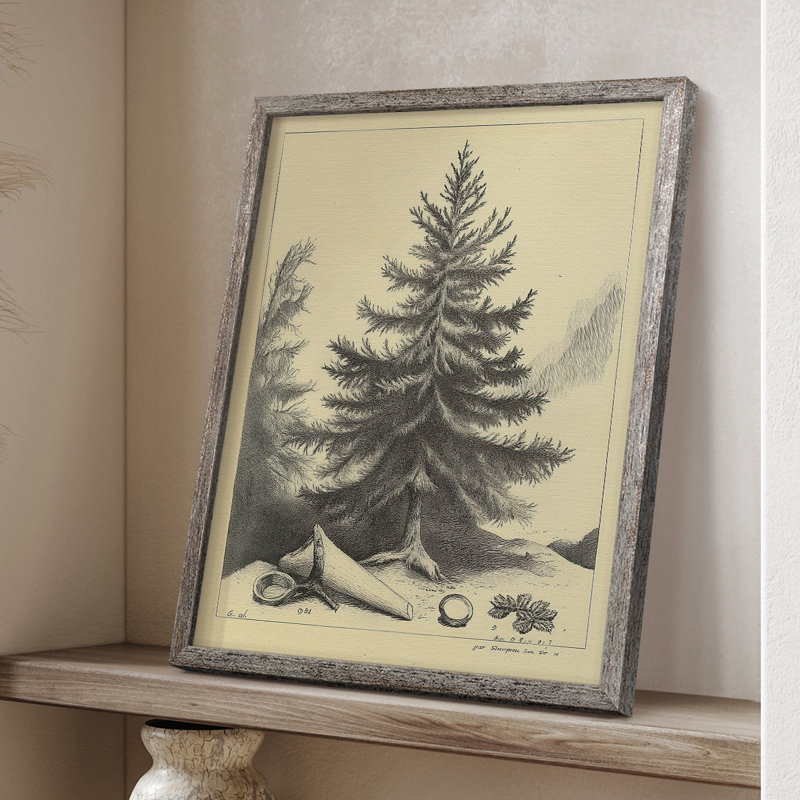 Reproduction d'art encadrée de Noël, H 15 po x l 12 po