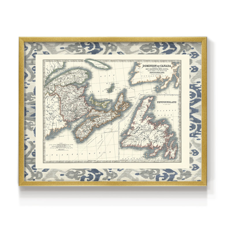 Bordered Map of Canada -Framed Print - Restickable, 22" H x 28" W