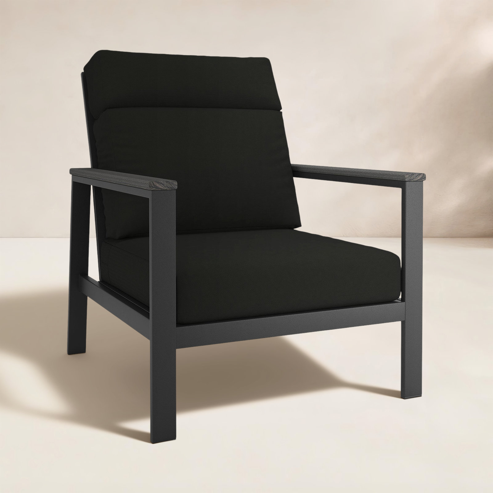 Townsend Sunbrella® Patio Lounge Chair, Canvas Black, Gray, Yes