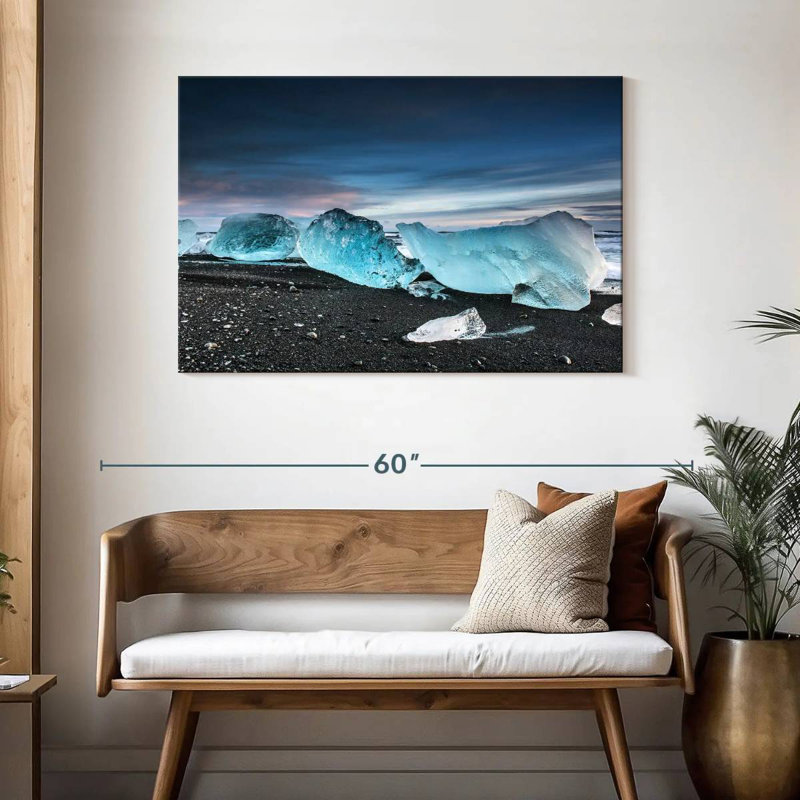 Glace Alvord à Diamond Bay, H 30 po x l 45 po