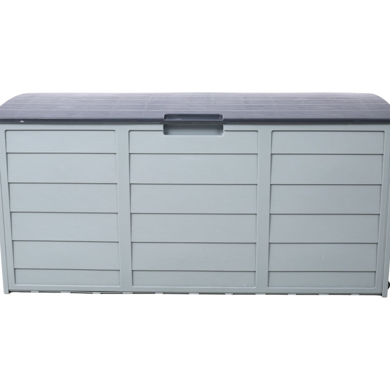 Boîte de terrasse pour le patio - 75 gallons de rangement extérieur avec roues, outils de jardin, terrasse spacieuse en résine de piscine, cour arrière, garage