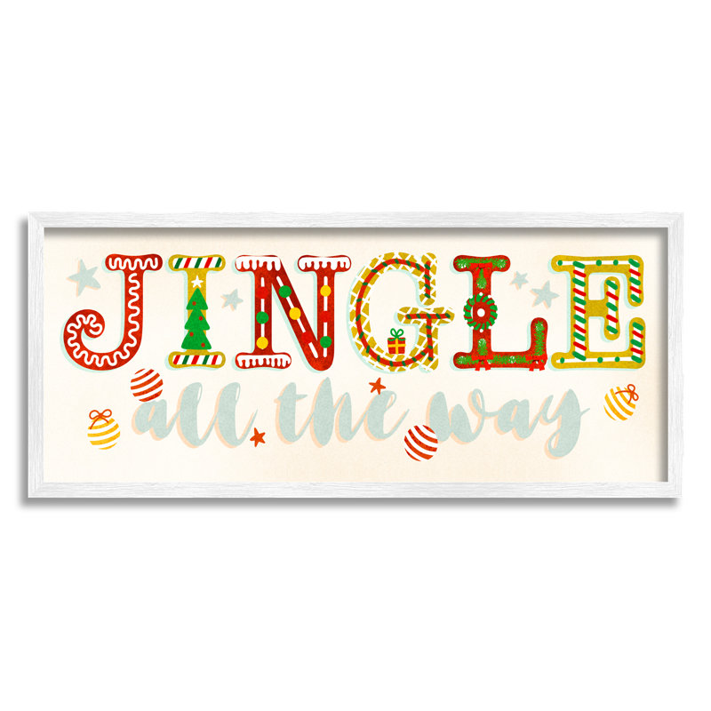 «Jingle All The Way Festive Holiday», impression numérique sur estampe numérique par Ziwei Li, H 13 po x l 30 po x P 1,5 po