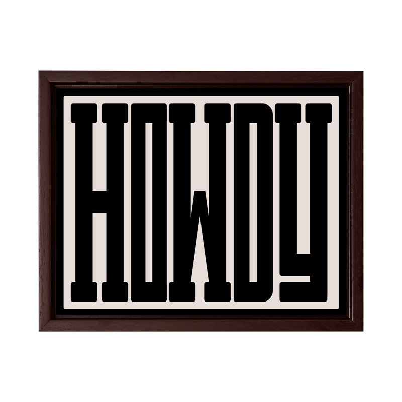 Howdy No2, Canvas, 08"H x 10"W, Brown Framed
