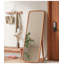Miroir moderne autoportant complet en bois à bord arrondi pour la décoration de chambre à coucher-529100355