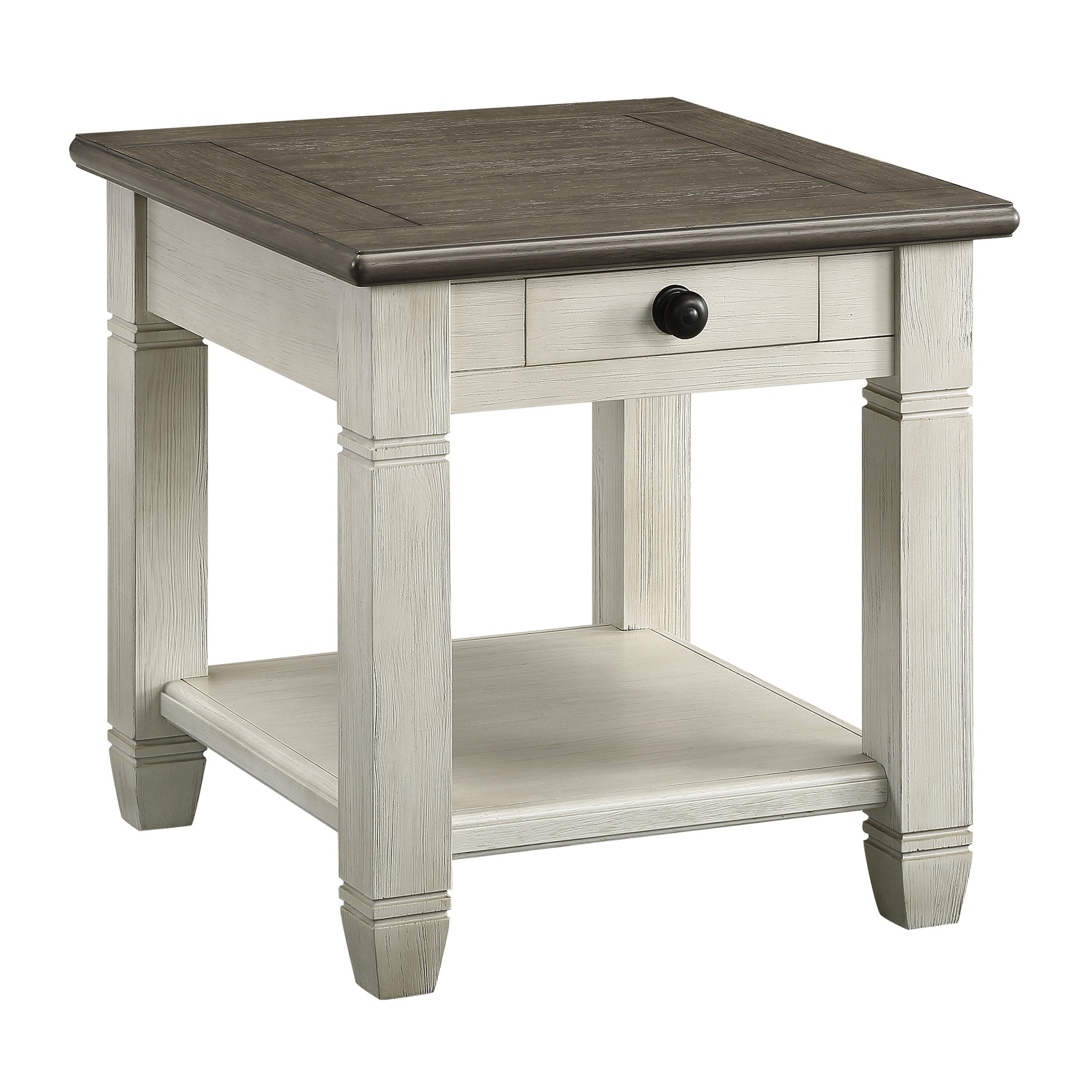 Latitude Run® 1Pc Living Room End Table With Drawer And Shelf In Rosy ...