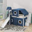 Lit mezzanine double avec tour et tente-114344373
