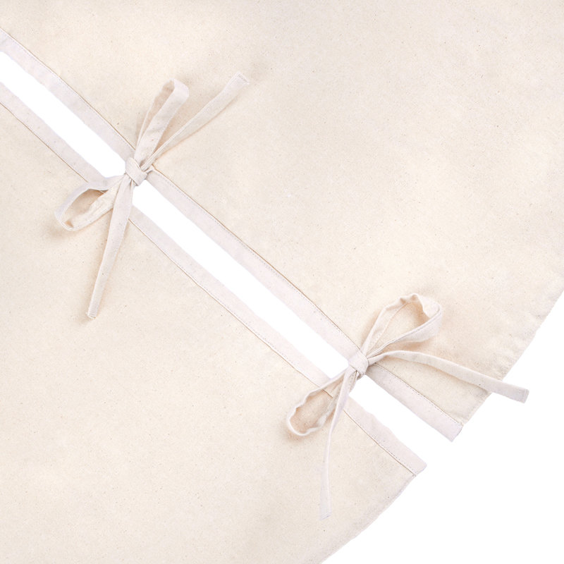 52" Off-White Cotton and Polyester Fringe Detail Tree Skirt