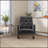 Dark Grey Fabric Solid Wood Rocking Chair