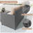 2 Pcs Patio Loveseat With 31 Gal Multifunctional Storage Ottoman And Soft Cushions