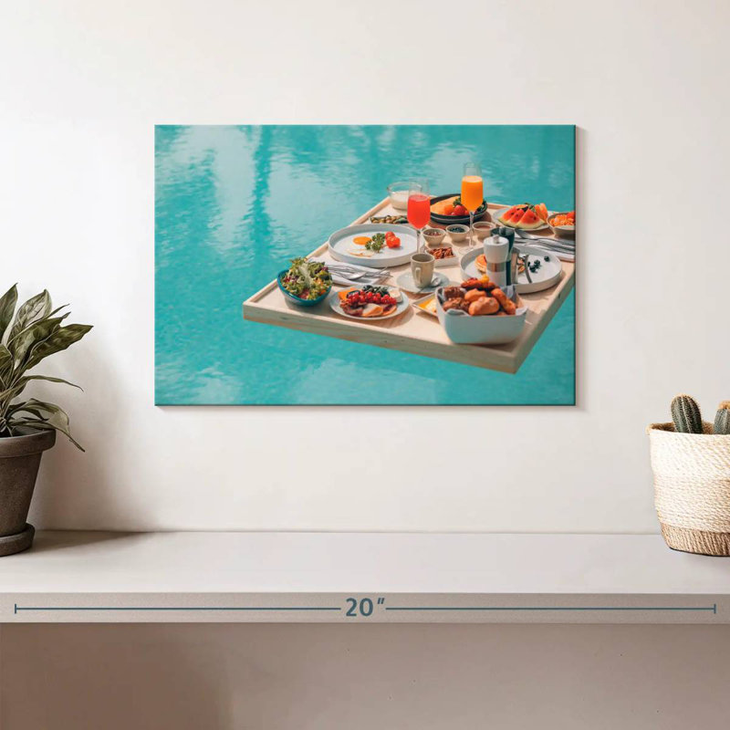 Floating Pool Breakfast, 8" H x 12" W