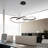 Modern Led Pedant Light Linear Pedant Lighting With Remote Chandelier for Bedroom Living Room