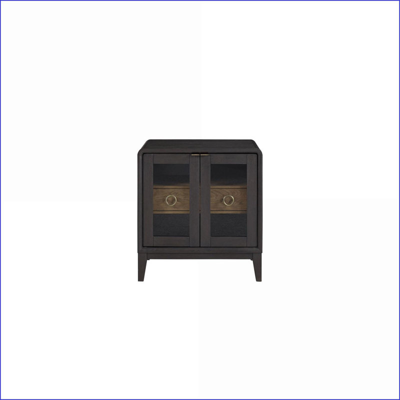 Table de chevet moderne en verre trempé avec tiroir de rangement